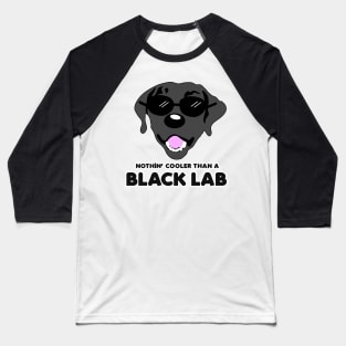 Black Lab Black Labrador Retrievers Pattern in GREEN Baseball T-Shirt